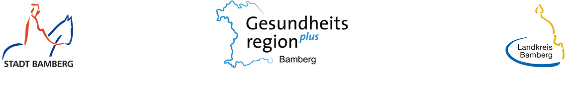 Logo der Stadt Bamberg, Logo der Gesundheitsregion plus Bamberg, Logo des Landkreises Bamberg